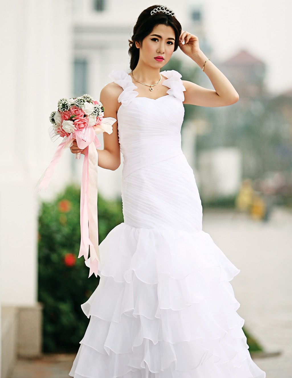 Áo cưới cô dâu cao cấp phiên bản giới hạn xoài non thương hiệu ELY, hàng  new | Shopee Việt Nam