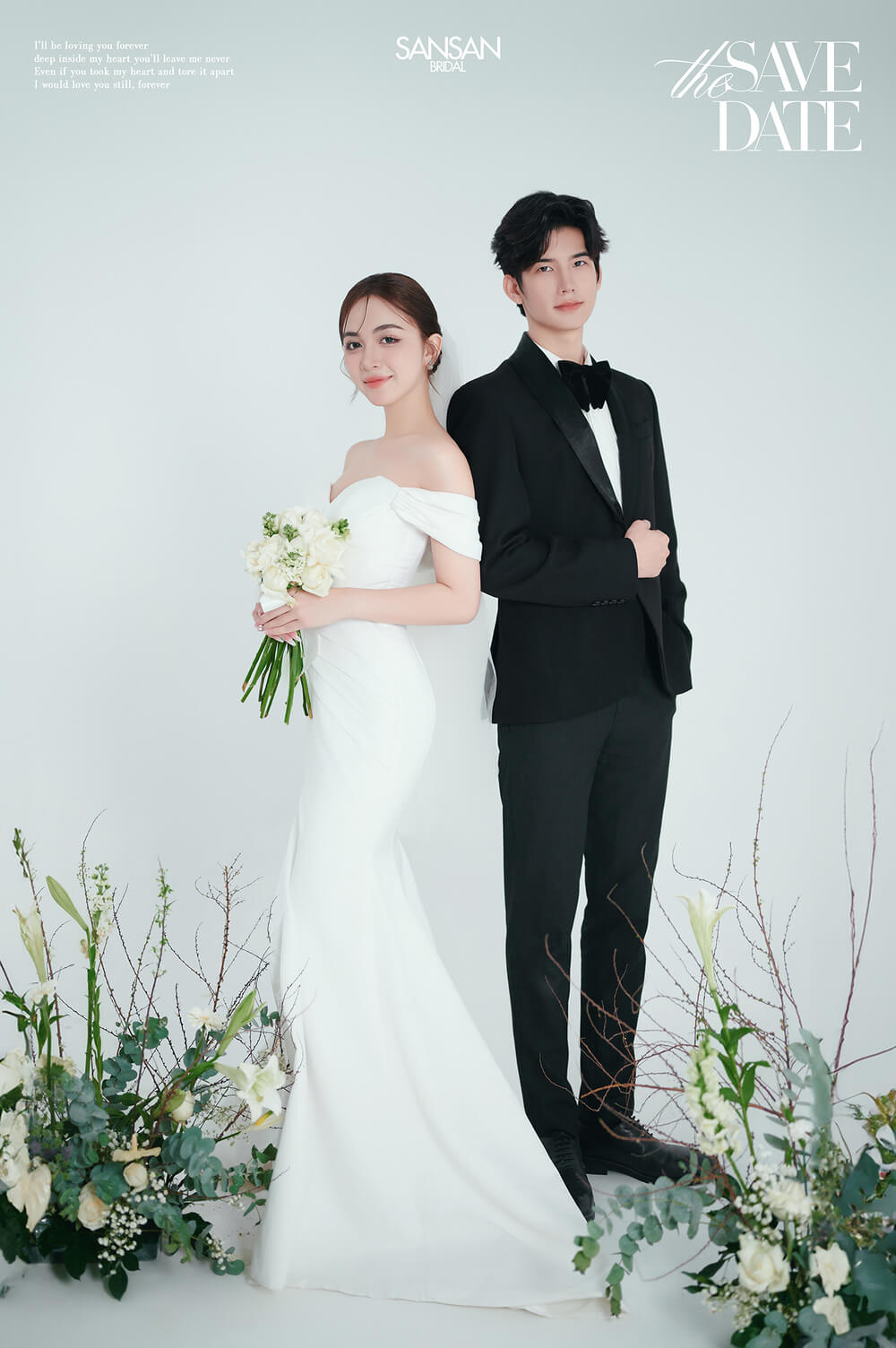 Chụp ảnh cưới Hàn Quốc trong studio 